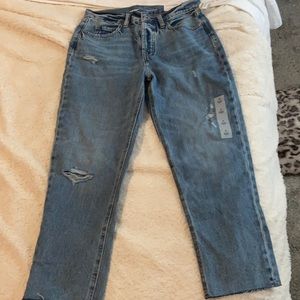 Old navy high rise slouchy straight jeans
